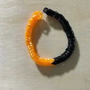 Orange and black bracelet